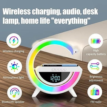Led Wireless Charger Speaker | سماعة مع شاحن لاسلكي LED