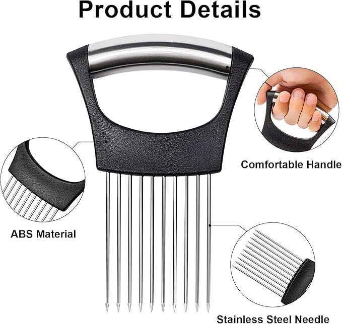 Onion Holder Slicer Vegetable tools | أداة تثبيت وتقطيع البصل وأدوات الخضروات