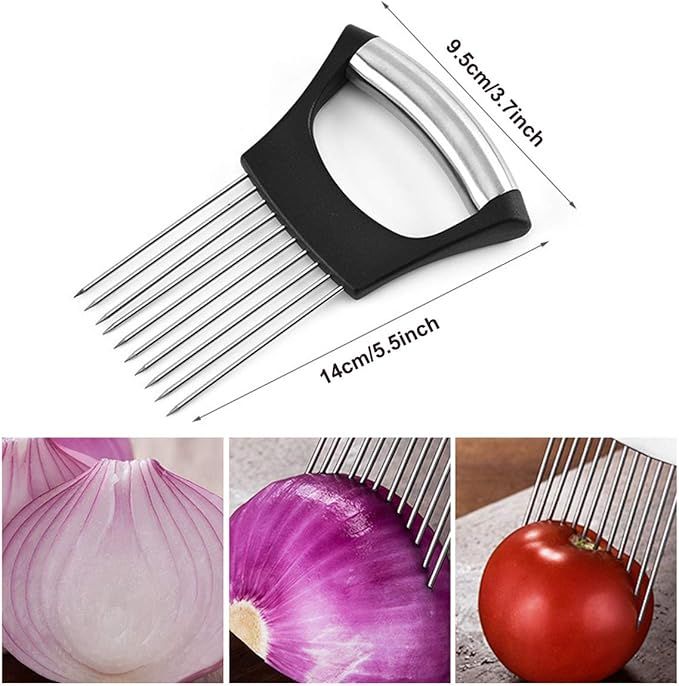 Onion Holder Slicer Vegetable tools | أداة تثبيت وتقطيع البصل وأدوات الخضروات